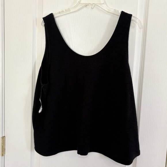 Old Navy Lightweight Textured Knit Tank Top Lounge Black Size XL NEW - Picture 3 of 5